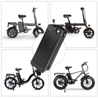 Baterai Lithium E-bike 48V 15Ah 720Wh yang Dapat Dilepas, Kompatibel dengan Motor 250W/500W/740W untuk Kit Konversi Ebike Lipat 48V 15Ah