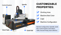 Venta directa de fábrica 1325 3 Axis 3D Cnc Máquina de talla de madera Trabajo Cnc Router