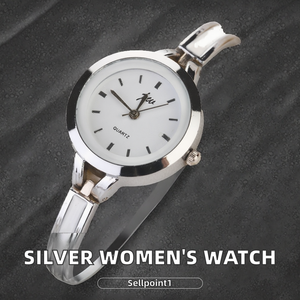 Reloj de Pulsera para Mujer, Modelo 1219, con Esfera Pequeña Plateada, Diseño Elegante y de Lujo, con Cristal - Product Image 2