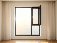 Ventanas Abatibles y Giratorias con Aislamiento Acústico y Resistencia a Huracanes, Vidrio Templado y Marco de Aluminio