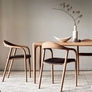 Sedia Minimalista in <span class=keywords><strong>Legno</strong></span> <span class=keywords><strong>di</strong></span> Rovere Stile Nordico Japandi <span class=keywords><strong>per</strong></span> Casa <span class=keywords><strong>Cucina</strong></span> Camera da Letto Soggiorno - Product Image 1