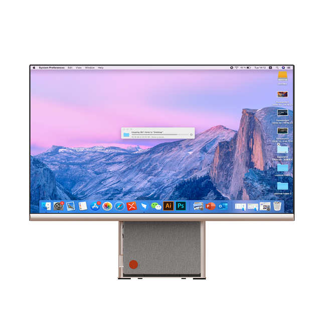 Factory Wholesale New  24-Inch  All in One PC Gaming LCD Monitor Desktop I5-12450H  16G+512G Orange