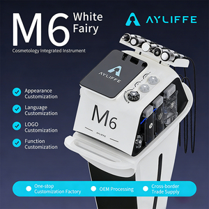 Máquina de Cuidado Facial M6 de 6 Manijas para Uso en Salón, Limpieza Profunda, Rejuvenecimiento, Lifting, Mesoterapia sin Agujas, Dispositivo Hidrofacial - Product Image 2