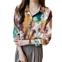 Prêt Stock Chemise de mode à manches longues à revers ample pour femmes de style européen et américain