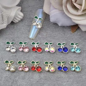 Venta al por mayor de adornos de uñas de cereza de diseño, pedrería metálica para decoración de uñas DIY - Product Image 3