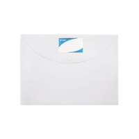Porte-documents A4 multifonctionnel et élégant en plastique, couleurs macaron, matériau PP, fermeture à bouton-pression, sac à documents pour le bureau et l'école