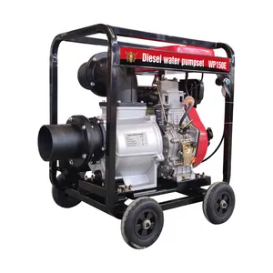 6-inch Standard Air-cooled Single-cylinder 4-stroke Diesel Aluminum Water Pump With Wheels