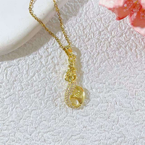High Quality New Trendy Gold Plated <b>Copper</b> Colored Diamond Zircon Animals Pendant for Jewelry Making - Product Image 4