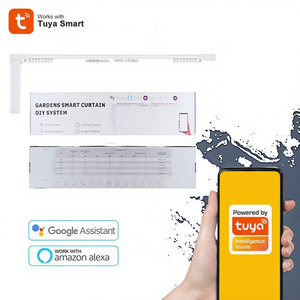 इलेक्ट्रिक पर्दा 3.2 मीटर बैटरी संचालित रिमोट डिय मोटर रेल प्रणाली समायोज्य स्मार्ट ट्रैक एल्यूमीनियम मिश्र धातु स्वचालित पर्दे - Product Image 3