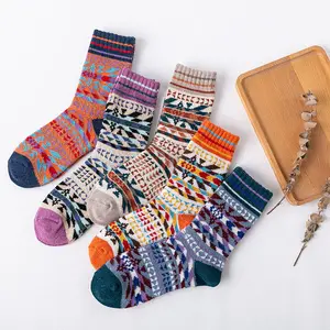 Hot new products china suppliers Clan style cotton socks Rectangular cotton socks