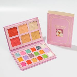 24 colores Tarjeta de maquillaje Etiqueta Privada mate y brillo sombra de ojos paleta de rubor personalizado pigmentado colorido libro paleta de sombras de ojos - Product Image 5