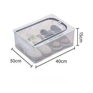Zapatero Plegable Personalizable con Marco de Plástico Transparente Reforzado de 2 Capas, Diseño Moderno y Sostenible, Caja de Almacenamiento para el Hogar - Product Image 2