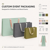 Sacs en papier de luxe avec longues poignées pour événements promotionnels, expositions de marques, conférences et coffrets cadeaux d'entreprise