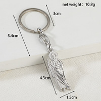 Porte-clés religieux plaqué or Saint Jude simple pour femme, chrétien catholique, usage quotidien