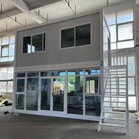 Maison préfabriquée modulaire à panneaux sandwich, étanche, à assemblage rapide, type camp, démontable, en kit plat