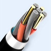 Kabel silikon USB C lembut tipe 1m, kabel isi daya Super cepat rotasi 180 derajat untuk Printer komputer