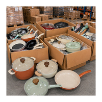 Set Peralatan Masak Anti Lengket 45KG Grosir, Set Wajan Goreng Baru, Perlengkapan Dapur Surplus, Juego de Ollas y Sartenes Antiadherentes