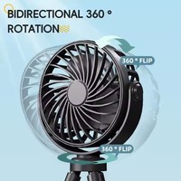 Nouveau ventilateur portable pour poussette de bébé, 3 vitesses, rechargeable par USB, à clipser, pour l'extérieur et la maison