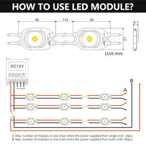 Módulo LED 2835 de 12V, 3000K, 4000K, 6500K para Retroiluminación de Letreros Luminosos - Product Image 5