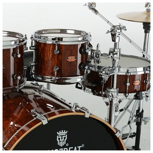 <strong>Hot</strong> Selling KINGZBEAT African Sapele Wood 6 Pieces Drum Set with 3.0mm Hoops for Professional Drummers - Product Image 2