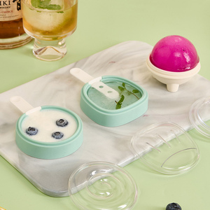 Moldes caseros de silicona de grado alimenticio para helados de dibujos animados y paletas de <span class=keywords><strong>hielo</strong></span> para niños, con palitos reutilizables - Product Image 1