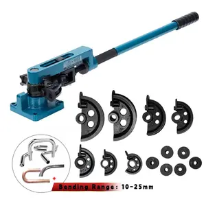 Hướng dẫn sử dụng ống Bender ống uốn máy 3/8 "đến 1" với ống cắt và 7 chết cho kim loại đồng thép HVAC Ống benders công cụ