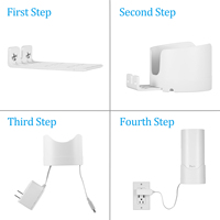 Soporte de Pared para Sistema WiFi Mesh TP-Link Deco M4/E4/S4/S7/P9, Organizador Electrónico, Paquete de 3, Blanco, ABS Resistente
