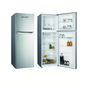 Réfrigérateur BCD-270WD 270L à double porte, dégivrage automatique, acier inoxydable, réfrigérateur domestique avec étagères en verre réglables - Product Image 1