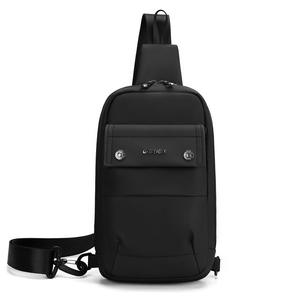 Bolso de Pecho para Hombre WePower, Bolso Cruzado de Nailon Impermeable para Uso Diario, Verano 2025, Negro - Product Image 1