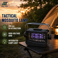 Lampe anti-moustiques UV LED 395nm, piège à insectes électrique, grille haute tension, lanterne tactique de camping, étanche pour le tourisme