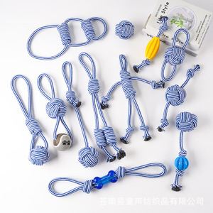 Jouet à mâcher en corde de coton pour chien, petite et moyenne taille, nettoyage des dents, fournitures pour animaux de compagnie, vente en gros - Product Image 1