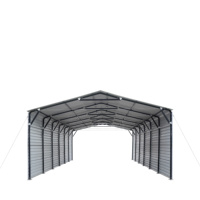 Cochera para 2 Autos de 20x20 pies, de Alta Calidad, Simple, para Jardín Exterior, de Acero Galvanizado Resistente, con Techo Impermeable de PE, para Estacionamiento de Autos