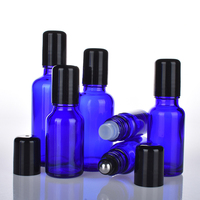Rouleau sur bouteille bleu ambre 5ml 10ml 15ml 20ml 30ml 50ml 100ml bouteille de rouleau de verre de parfum avec boule roulante