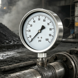 Manomètre <span class=keywords><strong>de</strong></span> <span class=keywords><strong>pression</strong></span> analogique à connexion axiale en acier inoxydable ZX-1-14 - Product Image 5