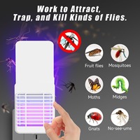 Trampa para Insectos Voladores Saijzek, No Tóxica, Nueva, de Lujo, Eléctrica, con Alimentación USB, Atrapa Mosquitos y Polillas, Luz UV, Trampa para Moscas de Interior