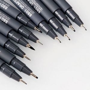 Juego de 11 Bolígrafos Manga con Puntas Finas, Tinta Negra, para Dibujo, Caligrafía, Bocetos y Delineado - Product Image 6