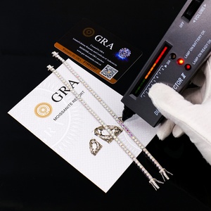 Bracelet tennis en moissanite coloré 3 mm, couleur arc-en-ciel, chaîne tennis en argent sterling 925 plaqué or blanc avec certificat GRA - Product Image 6