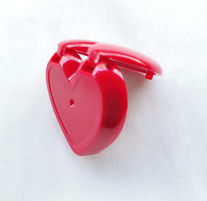 1.4g Ins 2025 hote bán mini dễ thương đào trái tim hộp Son môi với gương nhựa ABS mẫu nhỏ Hộp bao bì mỹ phẩm - Product Image 5