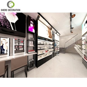 Exhibidor de Piso Moderno Personalizado, Mueble de Exhibición de Cosméticos con Cajón para Salón de Uñas o Tienda de Cosméticos - Product Image 6