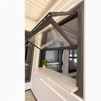 Fenêtres pliantes à ouverture verticale en alliage d'aluminium à bonne ventilation