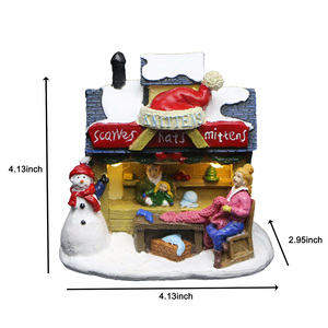 Negozi di natale in resina con luce a LED decorazioni Festive per la casa o l'ufficio - Product Image 5