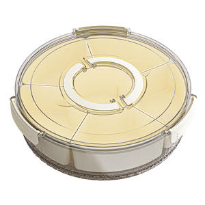 Bandeja de Almacenamiento de Frutas Multifuncional Moderna de Primera Calidad, Contenedor de Aperitivos Dividido a Prueba de Polvo para Sala de Estar, Camping al Aire Libre - Product Image 4