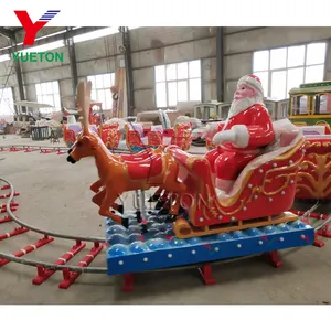 Fairground Attraction Fun Fair Carousel Kids Luna Amusement Park Small Electric Christmas Kids Santa Track Train Ride For Sale