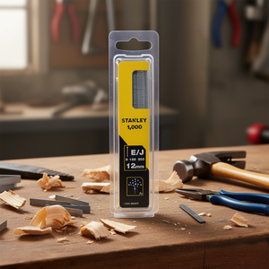 Clavos Stanley E/J de 12 mm, paquete de 1000, galvanizados con zinc, para fijación en madera y metal - Product Image 3