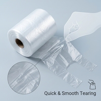 Sac en rouleau personnalisé sans BPA, haute transparence, en LDPE, avec soufflet latéral, scellage étoilé, à poignée à nouer, pour supermarché