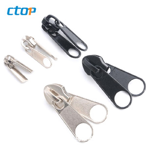 Tête de fermeture à glissière classique personnalisée simple double face de meilleure qualité curseur de fermeture à glissière en métal personnalisé curseur de fermeture à glissière en métal personnalisé - Product Image 1