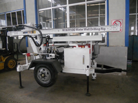 Chine prix d'usine Mini jambe hydraulique remorque roues Type Diesel puits d'eau forage petite machine de forage à vendre