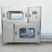 Machine de remplissage d'eau en fût de 5 gallons de haute précision, machine automatique de lavage, remplissage et bouchage d'eau en fût
