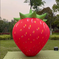 Modèle gonflable de plante gonflable de modèle de grande fraise gonflable de fraise pour la publicité