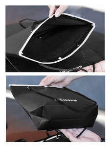 Bolsa de Mano de Tela No Tejida Moderna con Botón a Presión, Bolsa de Compras para Tienda de Ropa, Bolsa para Ropa con Logotipo Impreso - Product Image 5